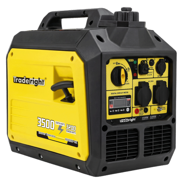 3500W Inverter Generator – Portable Petrol Pure Sine Wave Quiet Yellow