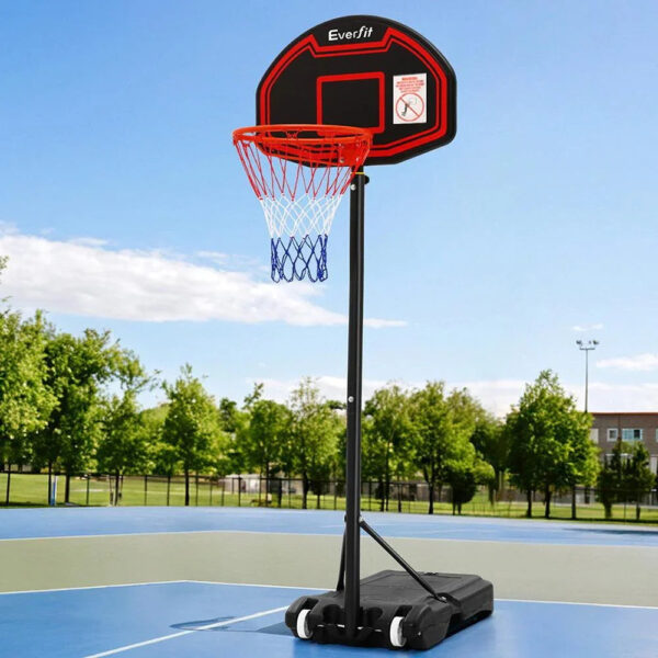 Basketball Hoop Stand 2.1m Adjustable Portable Kids 35L Base Wheels Black