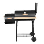 2-in-1 Offset BBQ Smoker Grill with Wheels Outdoor Charcoal Smoker - Image 4
