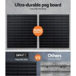 54 Piece Wall Mounted Tool Storage Rack Pegboard 62kg Capacity Blue Black - Image 3