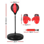 Punching Boxing Bag Stand Set Gloves with Pump Height Adjustable - Image 4