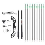 Recurve Bow Set 55lb – Takedown Archery Kit with 12 Arrows, Green - Image 2