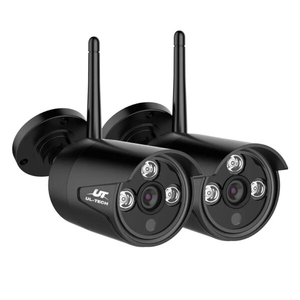 UL‑Tech 3MP Wireless Bullet Camera 2‑Pack – IR‑Cut, H.264+, IP66 Outdoor