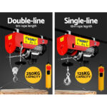 Electric Hoist Winch 510W – 125/250kg Lift, 18m Cable, Emergency Stop - Image 4