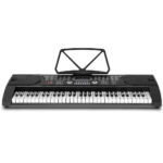 61 Key Electronic Keyboard Piano LED Display 255 Rhythms with Stand Black - Image 3
