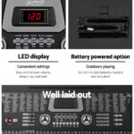 61 Key Electronic Keyboard Piano LED Display 255 Rhythms with Stand Black - Image 5