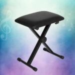 Piano Stool Adjustable Height Keyboard Seat Portable Bench Chair Black - Image 5