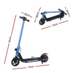 Electric Scooter 130W 16KM/H LED Light Folding Portable Riding Commuter Blue - Image 5