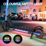 Electric Scooter 130W 16KM/H LED Light Folding Portable Riding Commuter Blue - Image 3