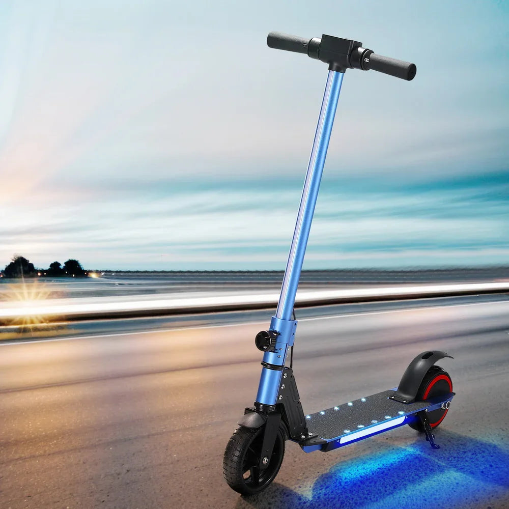 ESC-S32-6-BL-145613-06 Electric Scooter 130W 16KM/H LED Light Folding Portable Riding Commuter Blue - Image 1