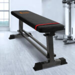Flat Weight Bench – Steel Frame, 300kg Capacity, High‑Density Padding, Black