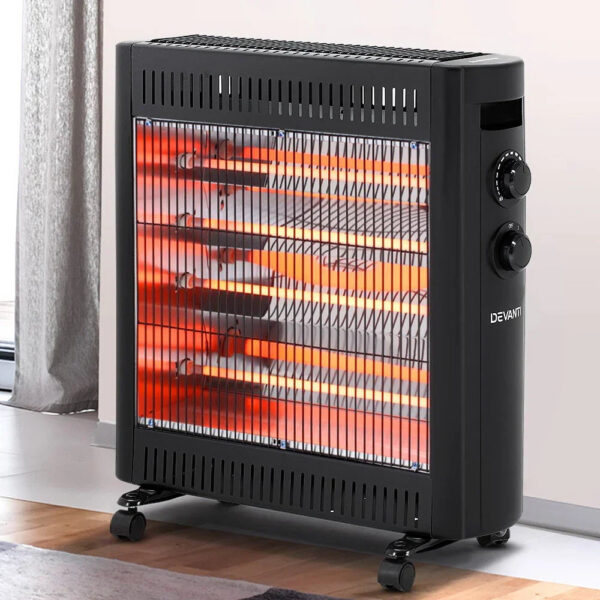 Infrared Quartz Electric Radiant Heater – 2200W Portable Freestanding Panel