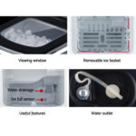 Portable Ice Maker 2L 12kg/Day Benchtop Quick 9 Cubes 6min Black - Image 7
