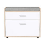 Artiss Shoe Storage Bench Cabinet Seat Drawer White Wooden Organizer - Image 5