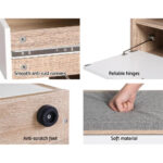 Artiss Shoe Storage Bench Cabinet Seat Drawer White Wooden Organizer - Image 8