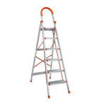 6 Step Folding Aluminium Ladder Lightweight Non Slip Multi Purpose