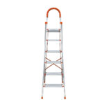 6 Step Folding Aluminium Ladder Lightweight Non Slip Multi Purpose - Image 2