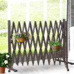 Expandable Barrier Gate – Metal Security Fence 330cm Brown