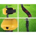 LCD Metal Detector Waterproof Coil Gold Finder Headphones Yellow - Image 6