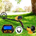 LCD Metal Detector Waterproof Coil Gold Finder Headphones Yellow - Image 7