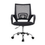Artiss Mesh Office Chair Ergonomic Mid Back Swivel Desk Chair Black - Image 6