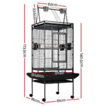Large Wrought Iron Bird Cage – Play‑Top, Lockable Wheels, Slide‑Out Trays - Image 5