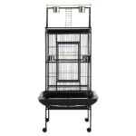 Large Wrought Iron Bird Cage – Play‑Top, Lockable Wheels, Slide‑Out Trays - Image 6