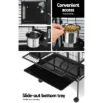 Large Wrought Iron Bird Cage – Play‑Top, Lockable Wheels, Slide‑Out Trays - Image 3