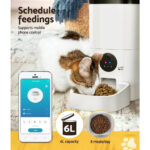 6L Smart Pet Feeder with HD Camera WiFi Automatic Cat Dog Food Dispenser White - Image 4