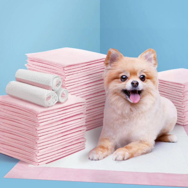 400 Pack Pet Training Pads 60x60cm Puppy Dog Pee Pads Leak Proof Pink