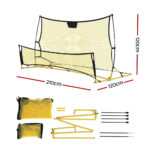 2.1m Football Soccer Net Portable Goal Net Rebounder Sports Training Yellow - Image 4