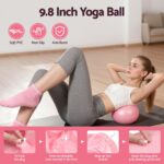 Everfit Pilates Ring Set for Women, 15pcs Home Workout Pilates Equipment with Ring, Ball, Yoga Socks, D-Ring etc. Pilates Starter Kit for Strength, Toning and Flexibility Pink - Image 4