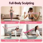 Everfit Pilates Ring Set for Women, 15pcs Home Workout Pilates Equipment with Ring, Ball, Yoga Socks, D-Ring etc. Pilates Starter Kit for Strength, Toning and Flexibility Pink - Image 9