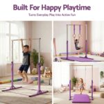 Kids Gymnastics Bar Pull Up Station Monkey Bar Adjustable Indoor Garden - Image 2