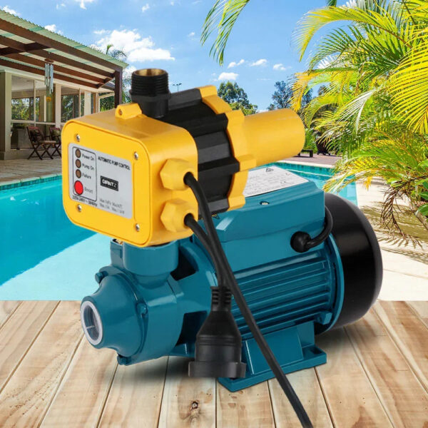 Peripheral Water Pump 370W Auto Controller 35L/min 35m Head Yellow