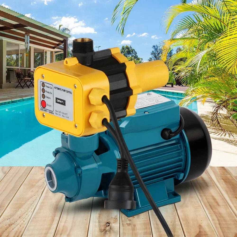 PUMP-QB60-YEL-99 Peripheral Water Pump 370W Auto Controller 35L/min 35m Head Yellow - Image 1