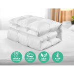800gsm Goose Down Feather Quilt – Queen Size, 100% Cotton Cover, Winter Warm - Image 4