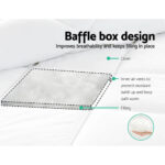 800gsm Goose Down Feather Quilt – Queen Size, 100% Cotton Cover, Winter Warm - Image 5