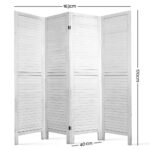 Artiss 4 Panel Wooden Room Divider White Folding Privacy Screen Partition Wall - Image 3