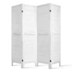 Artiss 4 Panel Wooden Room Divider White Folding Privacy Screen Partition Wall - Image 4