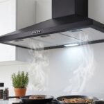 900mm Range Hood – Wall Mounted, Strong Suction, 3‑Speed, LED, Black