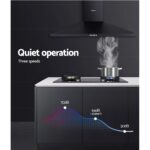 900mm Range Hood – Wall Mounted, Strong Suction, 3‑Speed, LED, Black - Image 6