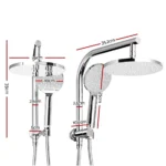 9" Rainfall Shower Head Set Brass Chrome Handheld Combo - Image 2