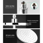 9" Rainfall Shower Head Set Brass Chrome Handheld Combo - Image 4