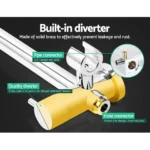 9" Rainfall Shower Head Set Brass Chrome Handheld Combo - Image 6