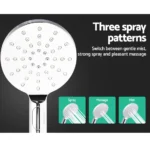 9" Rainfall Shower Head Set Brass Chrome Handheld Combo - Image 7