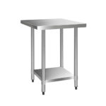 Stainless Steel Work Bench with Adjustable Shelf – 762×762×890mm