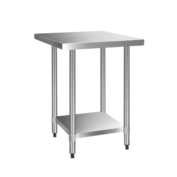Stainless Steel Work Bench with Adjustable Shelf – 762×762×890mm