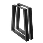 Artiss Set of 2 Industrial Trapezoid Table Legs 71cm Steel Desk Frame Black