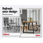 Artiss Set of 2 Industrial Trapezoid Table Legs 71cm Steel Desk Frame Black - Image 4